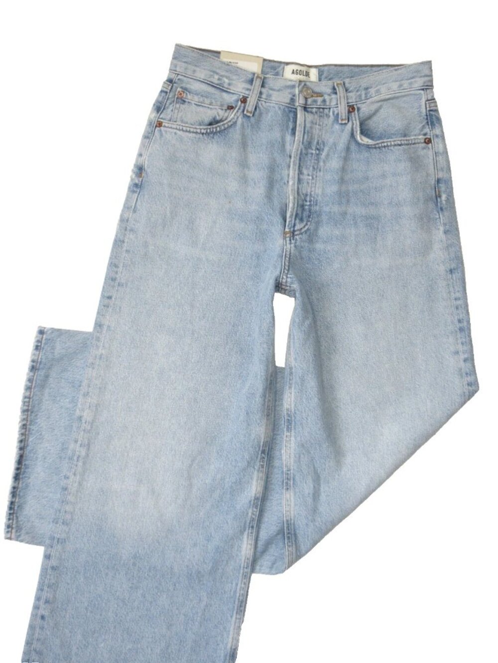 NWT AGOLDE Dame in Conflict High Rise Wide Leg No Cuff Rigid Jeans 26 - Picture 5 of 13